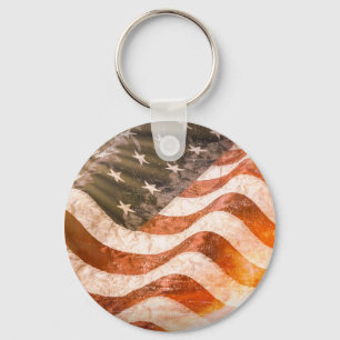 American Flag Keychain