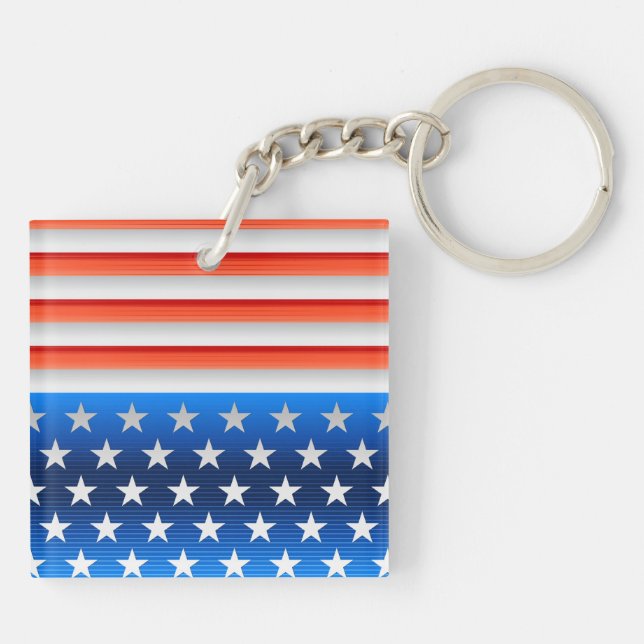 American Flag Keychain (Back)