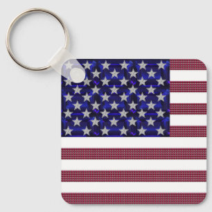 American Flag Keychain