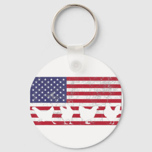 American Flag  Keychain