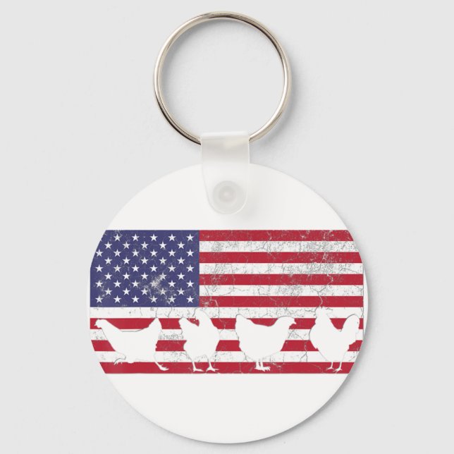 American Flag  Keychain (Front)