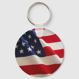 American Flag Keychain