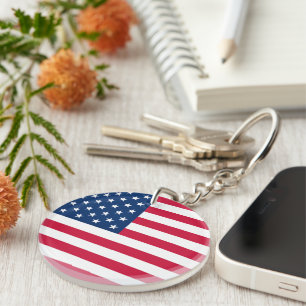 American Flag Keychain USA