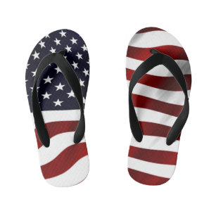American Flag Kid's Flip Flops