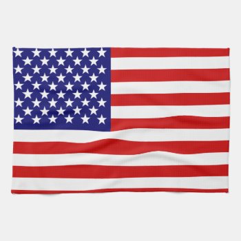 American Flag Kitchen Towel by inspirationzstore at Zazzle