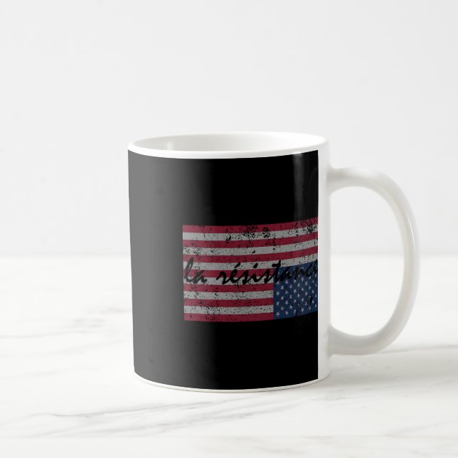 American Flag La Resistance Resist Upside Down Usa Coffee Mug (Right)