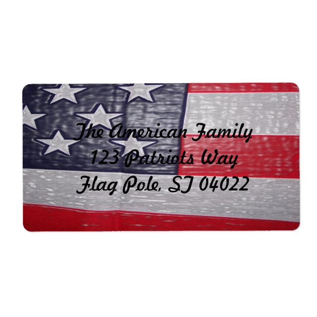 American Flag Label (Front)