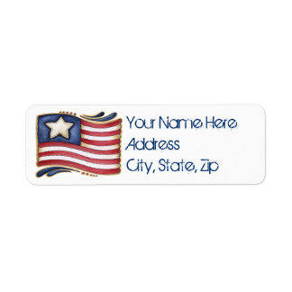 American Flag Label