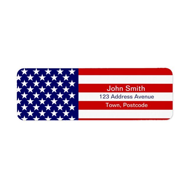 American flag label (Front)