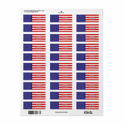 American flag label | Zazzle
