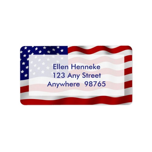 American Flag Label