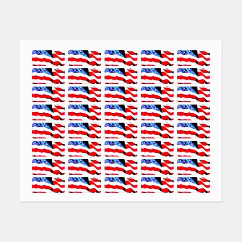 American flag labels