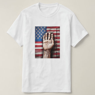American Flag Labor Day in Red white Blue T-Shirt 