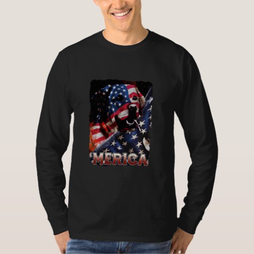 American Flag Labrador Retriever Patriotic Dogs 4t T_Shirt