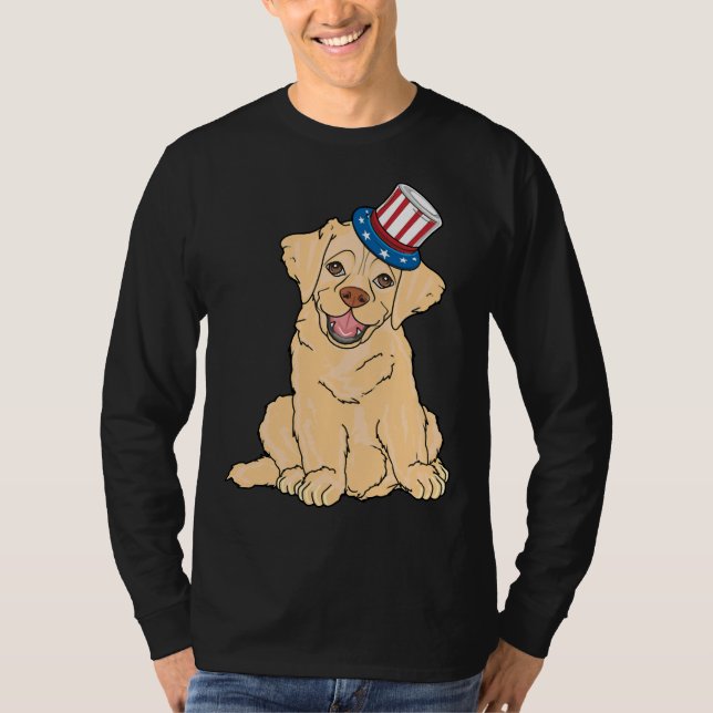 American Flag Labrador T-Shirt (Front)