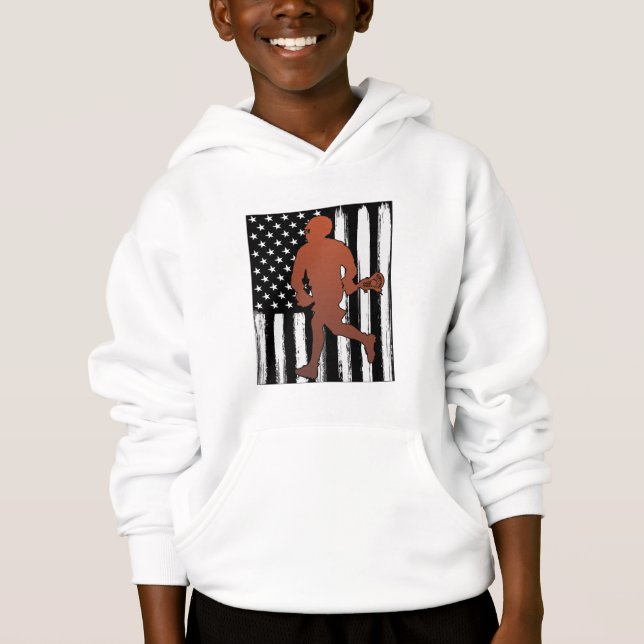 American Flag lacrosse Hoodie (Front)
