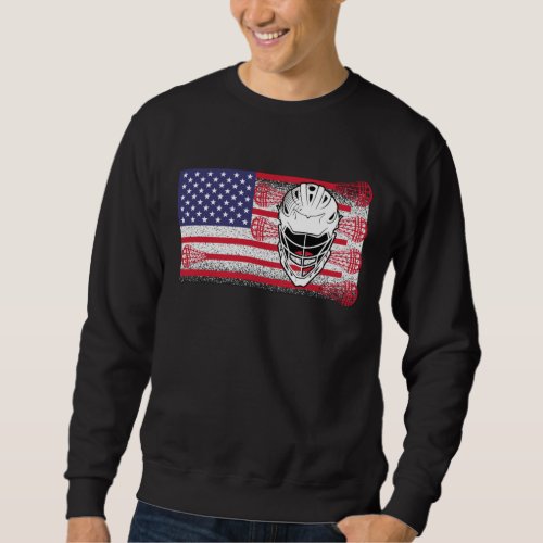 American flag lacrosse unlimited lax players  sweatshirt