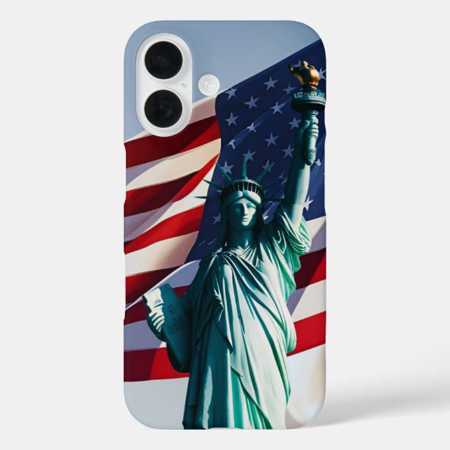 American Flag Lady Liberty Case-Mate iPhone Case (Back)