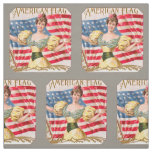 American Flag Lady Liberty Independence  Fabric