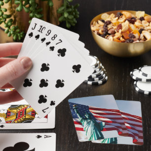 American Flag Lady Liberty Poker Cards