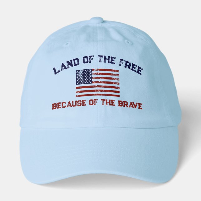 American Flag Land of the Free Hat (Front)