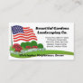 American Flag Landscape Lawn Care Business Business Card