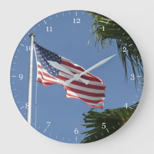 American flag large clock