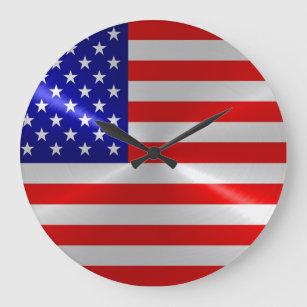 American flag large clock