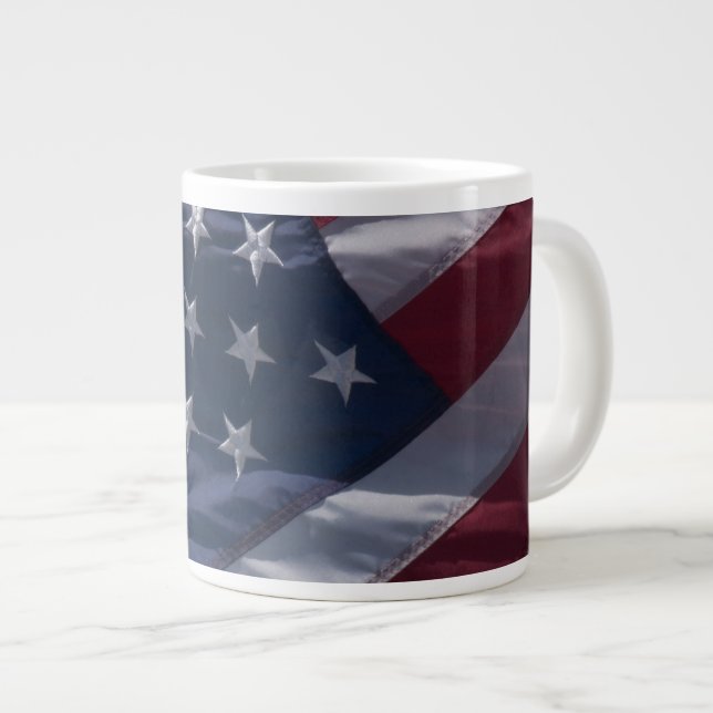 American flag. large coffee mug (Front Right)