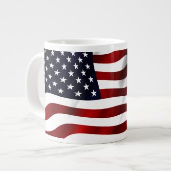 American Flag Large Coffee Mug by homedecorshop at Zazzle