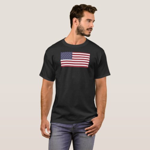 American Flag large size USA T_Shirt