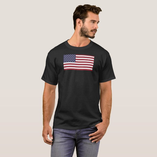 American Flag large size USA T-Shirt (Front Full)