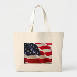 Clear American Flag Tote Bag