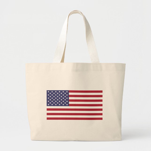 American Flag Large Tote Bag (Front)