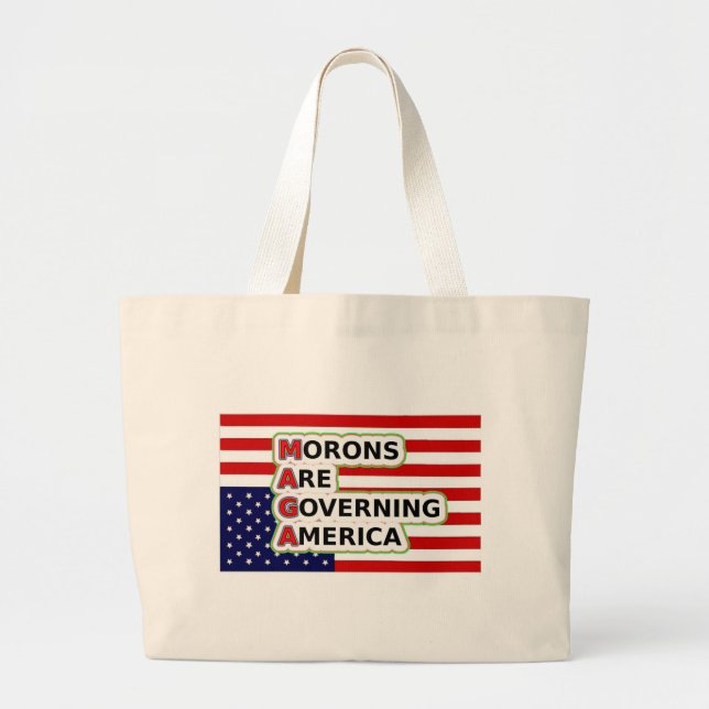 American flag  large tote bag (Front)
