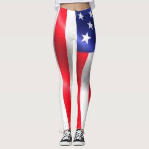 American Flag Leggings Red White and Blue