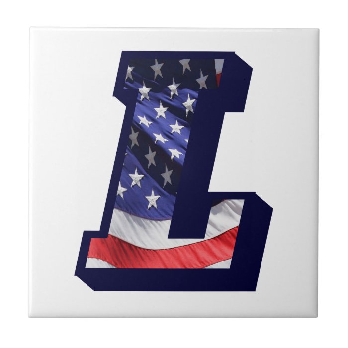 American Flag Letter "L" Tiles
