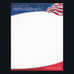 American Flag Letterhead<br><div class="desc">This elegant American flag letterhead can be for any business titles... Notary, Immigration Services, Security, Citizenship, Translation... etc. You can simply change the texts to put your company's name, address, phone numbers... etc. I’ve chosen the “Basic” paper type, however, you can pick other available professional kinds like Linen and more....</div>