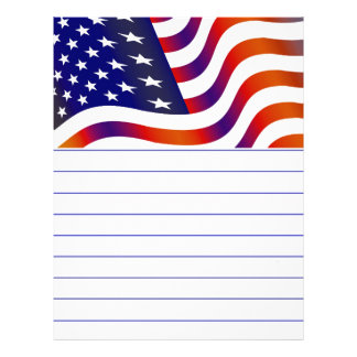 American Flag Letterhead | Zazzle