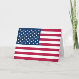 American flag letterpress thank you card