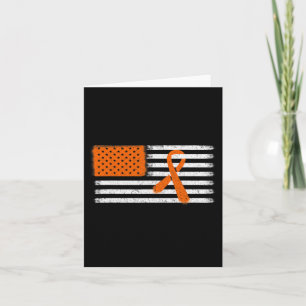American Flag Leukemia And Multiple Sclerosis Ribb Card