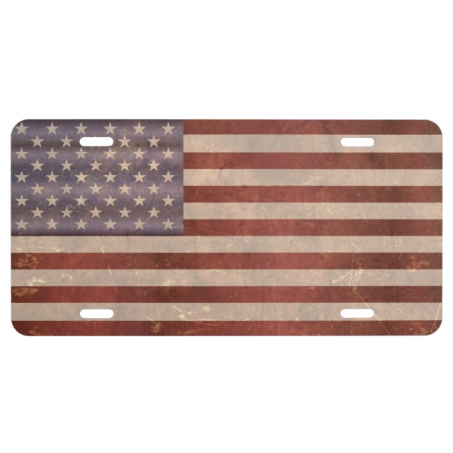American Flag License Plate (Front)