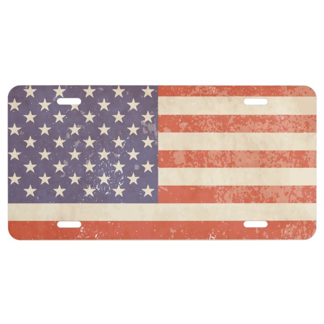 American Flag License Plate (Front)