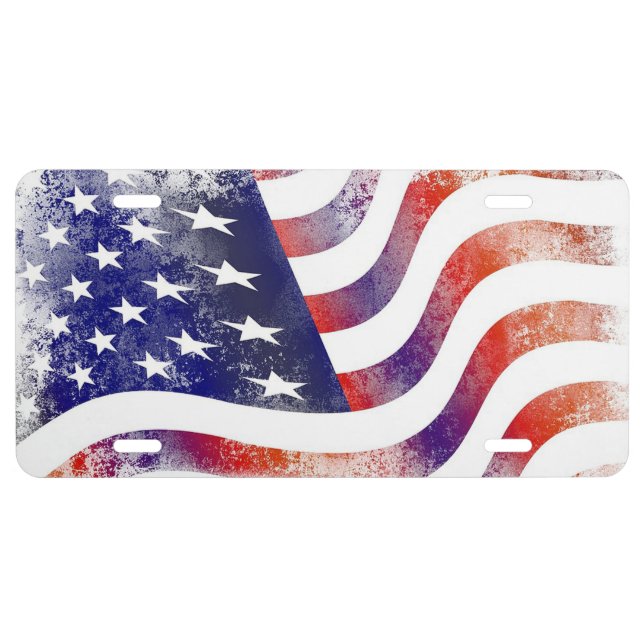 American Flag License Plate (Front)