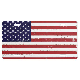 American flag license plate