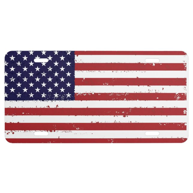 American flag license plate (Front)