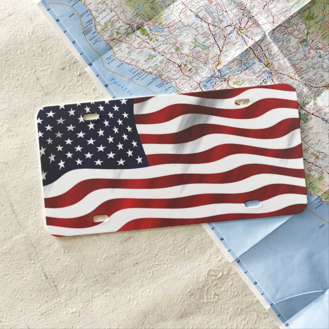 American Flag License Plate (In Situ)