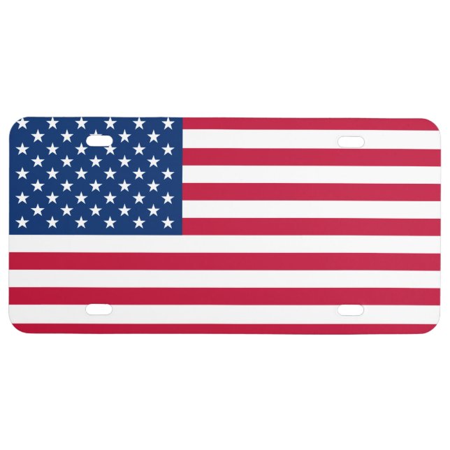 American Flag License Plate (Front)