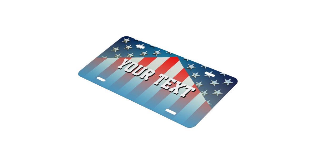 American Flag License Plate | Zazzle