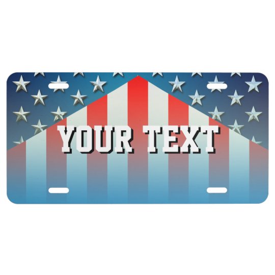 American Flag License Plate